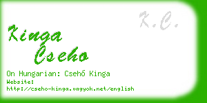 kinga cseho business card